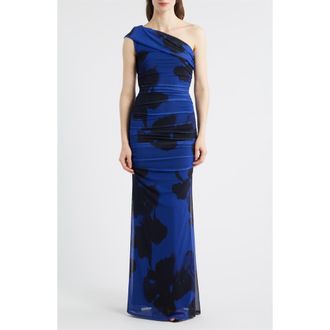 Black Halo Rosario Maxi Dress in Inkstorm Blue at Nordstrom, Size 14