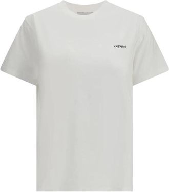 Coperni Klassiek T-shirt met Ronde Hals van Katoen - Dames - T-shirts - Wit - S - Katoen - Tops
