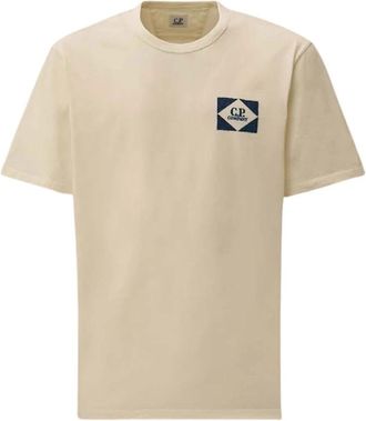 C.P. Company Compact 20/1 Jersey Logo T-shirt - Heren - T-shirts - Wit - L - Katoen - Tops