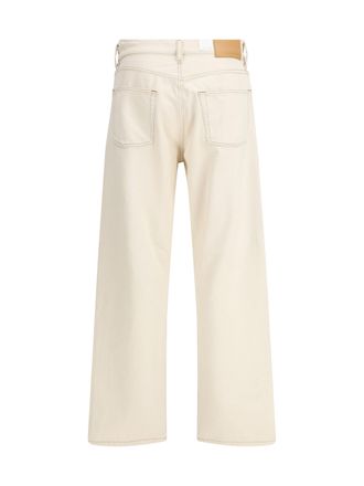Sunflower Loose Fit Contrast Stitching Jeans - Beige