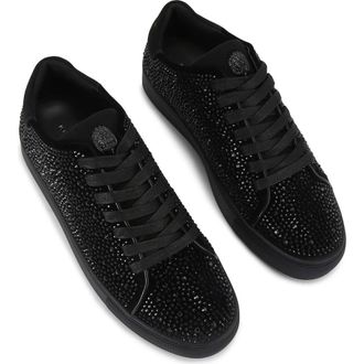 Kurt Geiger Lennon Crystal Low Top Sneaker in Black at Nordstrom, Size 10.5