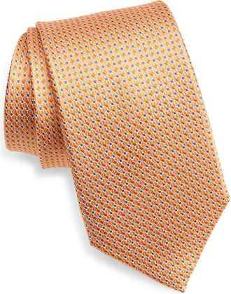Nordstrom Jacquard Silk Tie in Orange at Nordstrom