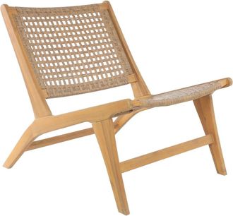 Nordlys Sillón interior exterior en acacia y cuerda