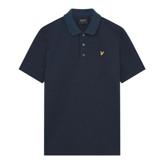 Lyle & Scott Muddy Navy Tonal Texture Polo