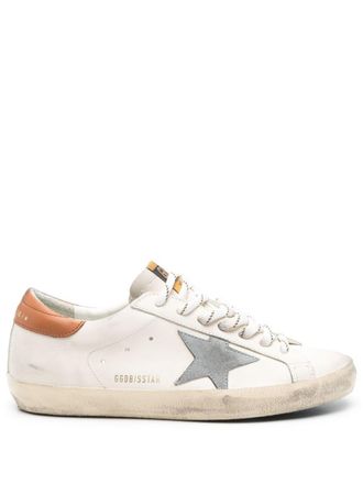 Golden Goose Sneakers Super-Star In White And Orange