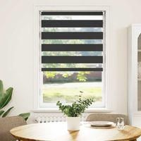 OEM Estor Enrollable Con Estampado De Cebra, 90,9 X 150 Cm, Ancho De La Tela 86,7 Cm, Negro - Crezuo