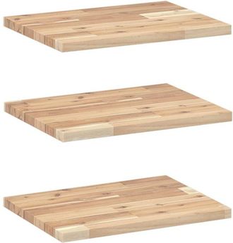 vidaXL Vidaxl - Estantes Flotantes 3 Uds Madera Acacia Sin Tratar 60x30x2 Cm