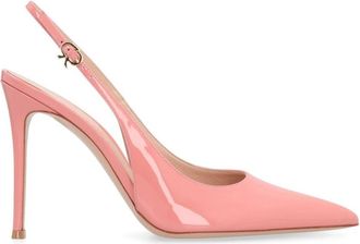 Gianvito Rossi Pointy Toe Pump - Dames - Pumps - Roze - 40 EU - Leer - Schoenen