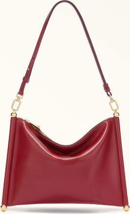 Furla Sfera Soft Shoulder Bag Xl Ciliegia D Red Nappa Leather Woman