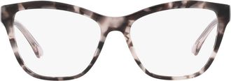 Emporio Armani 54mm Cat Eye Optical Glasses in Shiny Pink Havana /Demo Lens at Nordstrom