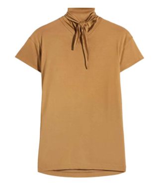 Christophe Lemaire Brown High Neck Tie T-Shirt