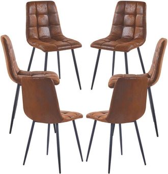 Regalos Miguel Regalos Miguel - Packs Sillas Comedor - Pack 6 Sillas Stuhl Polipiel - Marr&oacute;n Vintage