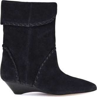 Isabel Marant Edoa-Gb Leren Laarzen - Dames - Cowboylaarzen - Zwart - 37 EU - Leer - Schoenen