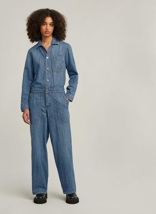 G-Star Womens G-Star RAW 1 Pocket Overall - Navy Cotton - Size X-Large