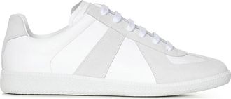 Maison Margiela Witte Sneakers met Vetersluiting - Heren - Sneakers - Wit - 40 EU - Leer - Schoenen