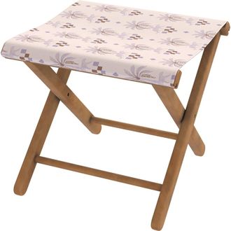 Vent de Boh&egrave;me Taburete plegable de eucalipto y tela outdoor pantera lila
