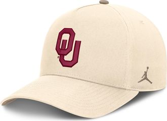 Nike Jordan Mens Oklahoma Natural Rise Jordan Brand Dri-FIT College A-Frame Adjustable Hat in Brown | JCB20DTUOKN-M4T