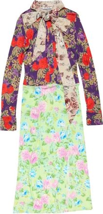 Acne Studios Midi-jurk met print - Dames - Casual kleedjes - Veelkleurig - M - Leer - Kleedjes