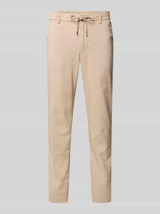 HUGO BOSS Modern Fit Straight Leg Hose aus Leinen-Mix Modell KANE1 in Beige, Gr&ouml;&szlig;e 30/32