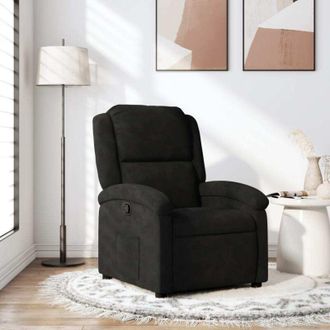 vidaXL Sill&oacute;n Reclinable De Terciopelo Negro Vidaxl
