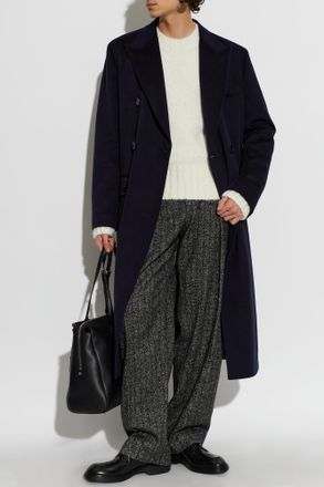 Dolce & Gabbana Wool Striped Trousers, Mens, Grey