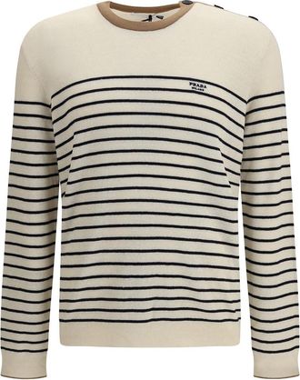 Prada Natural Crew Neck Sweater