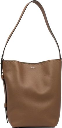 Max Mara Shoulder Bags, female, Brown, ONE SIZE, Brown Shoulder Bag with Removable Pouch