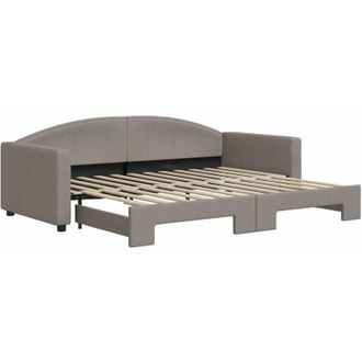 vidaXL Sof&aacute; Cama Nido Tela Gris Taupe 90x200 Cm Vidaxl