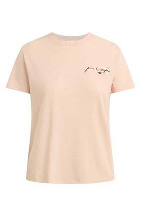 Favorite Daughter The Signature Logo Graphic T-Shirt in Pale Pink/Black at Nordstrom, Size Xx-Large