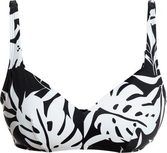 Roxy Bandeau-Bikini-Top ROXY ROXY Love The Sun Ray, Damen, Gr. XS, Cup B, schwarz-weiss (anthrazit surf trippin bico s), Obermaterial: 74% Nylon, 26% Elast