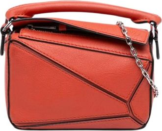 Loewe Pre-owned Mini Bags, female, Orange, Size: ONE SIZE Pre-owned Nano Puzzle