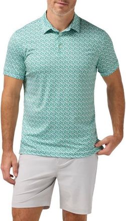 Mizzen+Main Versa Trim Fit Performance Golf Polo in Golf Green Swing Easy Outline at Nordstrom, Size X-Large