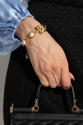 Dolce & Gabbana Bracelet With Pearls, Womens, Gold