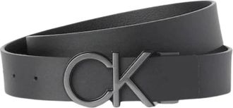 Calvin Klein Logo Gesp Riem - Heren - Riemen - Zwart - 100 CM - Leer - Accessoires