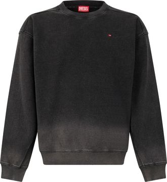 Diesel Crew Neck Sweater met Schaduwen - Heren - Sweatshirts - Zwart - S - Katoen - Hoodies & sweatvesten