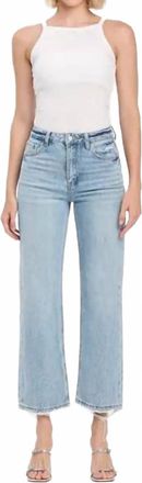 Flying Monkey Super High Rise Ankle Slim Wide Jeans In Entertaining