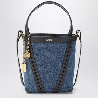 Chlo&eacute; Tote bag Chlo&eacute; Spin piccola in denim