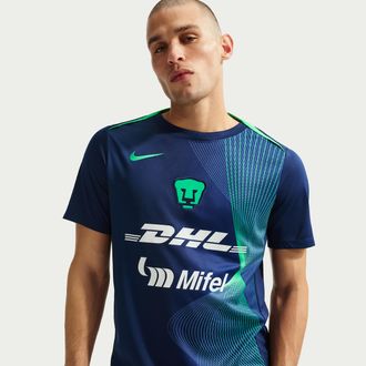 Nike Pumas UNAM Academy Pro Nike Mens Dri-FIT Soccer Pre-Match Top in Blue | HM3786-492