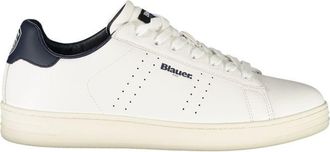 Blauer Witte Polyurethaan Sneakers voor Mannen