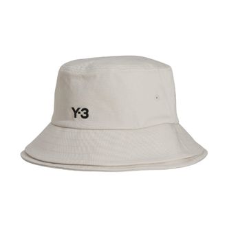 adidas Accessoires adidas Y-3 Stripes Bucket Hat in Wit