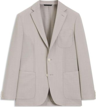 BOSS Slim-fit blazer in micro-patterned virgin wool