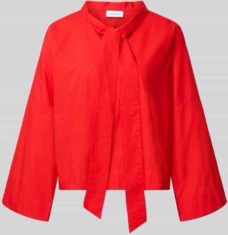 Comma Bluse mit Schluppe und stark &uuml;berschnittenen Schultern in Rot, Gr&ouml;&szlig;e 34