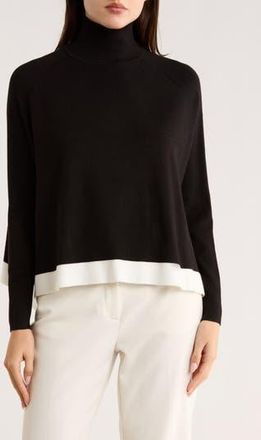 Patrizia Luca Oversize Colorblock Sweater in Black at Nordstrom Rack, Size Large/x-Large