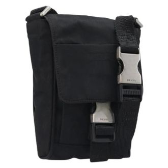 Prada Pre-owned Vintage Nylon Crossbody Bag - Dames - Pre-owned - Zwart - Maat: ONE Size Nylon