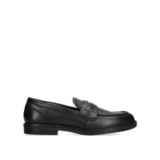 Steve Madden Womens Leather Motor Black Loafers - Size UK 7