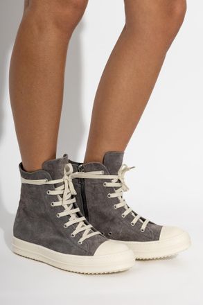 Rick Owens High-Top Sneakers Sneaks, Womens, Grey