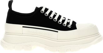 Alexander McQueen Canvas Sack Sneakers Bianco/Nero-Uomo