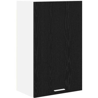 vidaXL Hanging Cabinet Riga Black Oak and White 50 x 31 x 80 cm vidaXL