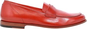 Pantanetti Mocassin Cuir - Dames - Loafers - Rood - 36 EU - Leer - Schoenen