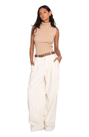 Belle & Bloom Equation Sleeveless Turtle Neck Knit in Camel at Nordstrom, Size X-Small Au